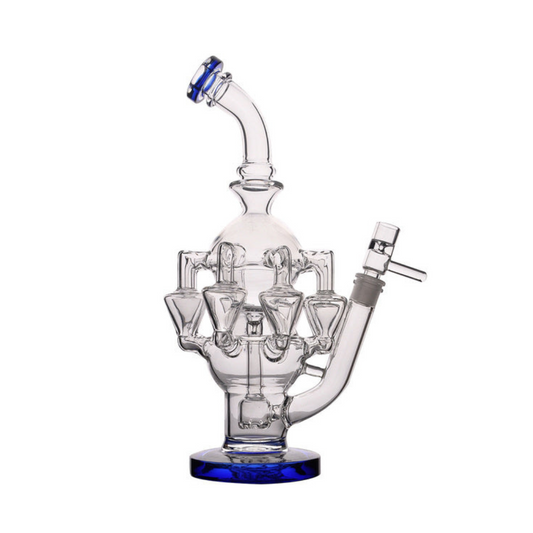 Cheap Blue 6 Perc Bong 30cm Waterpipe