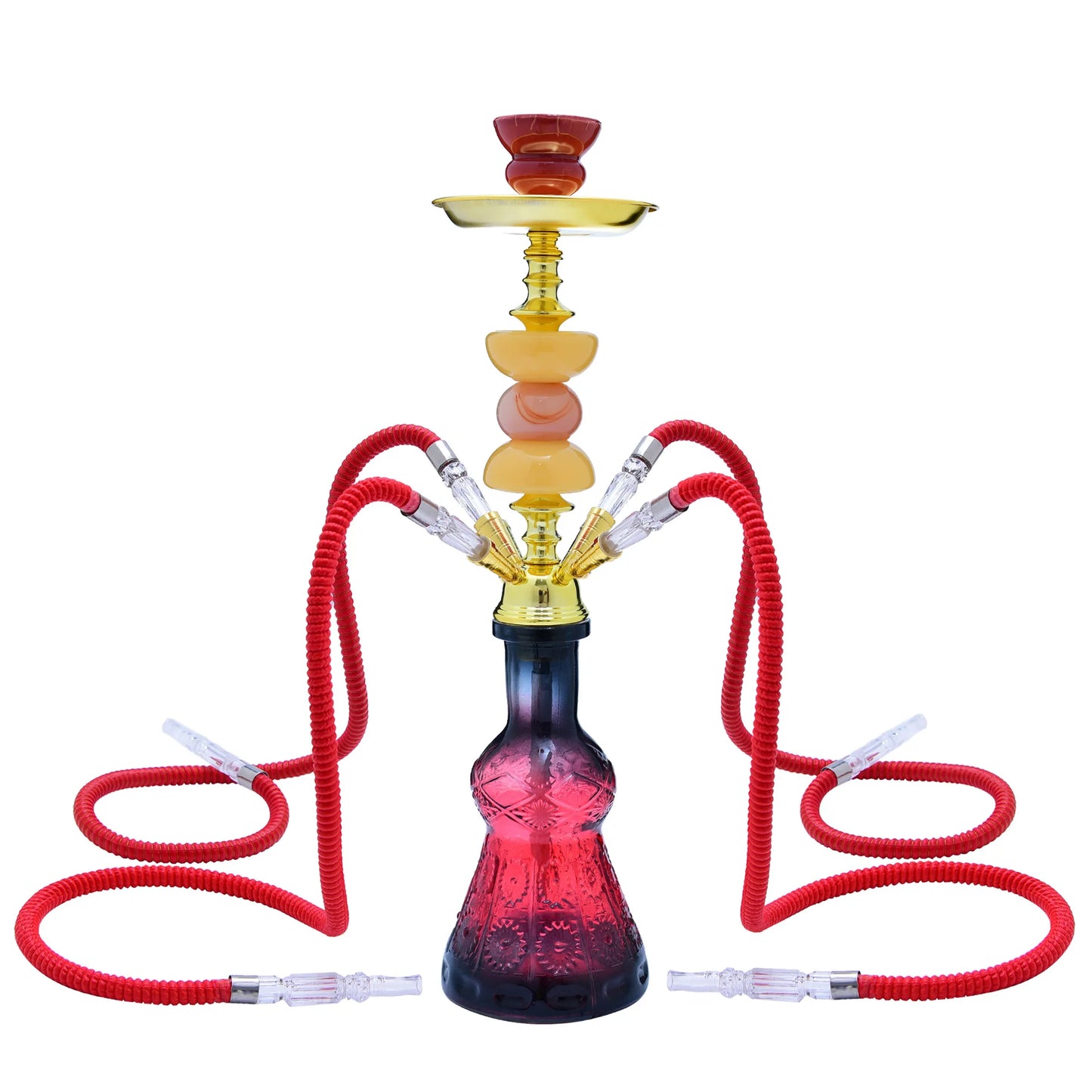 Glass Hookah Pipe 55cm (4 Hoses)