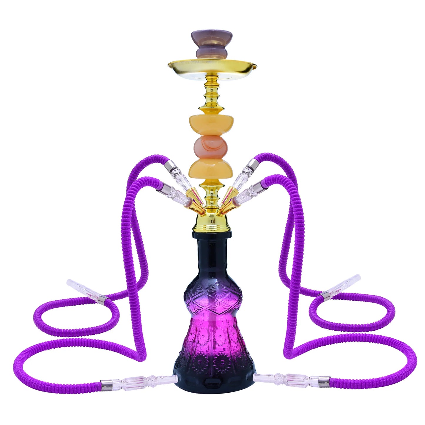 Glass Hookah Pipe 55cm (4 Hoses)