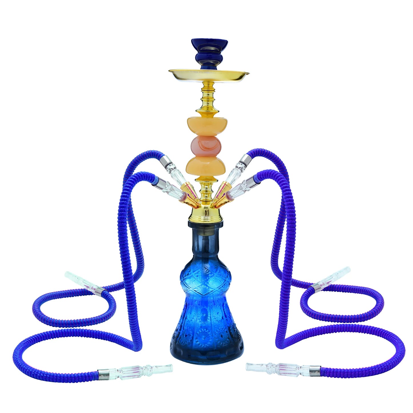 Glass Hookah Pipe 55cm (4 Hoses)