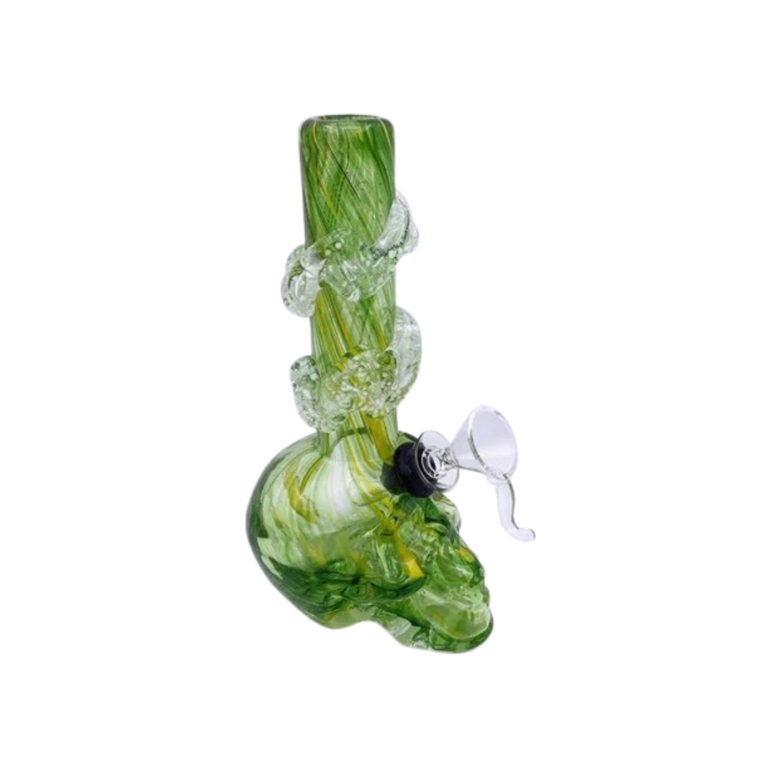 Cheap Glow In The Dark Skull Bong 18cm Waterpipe