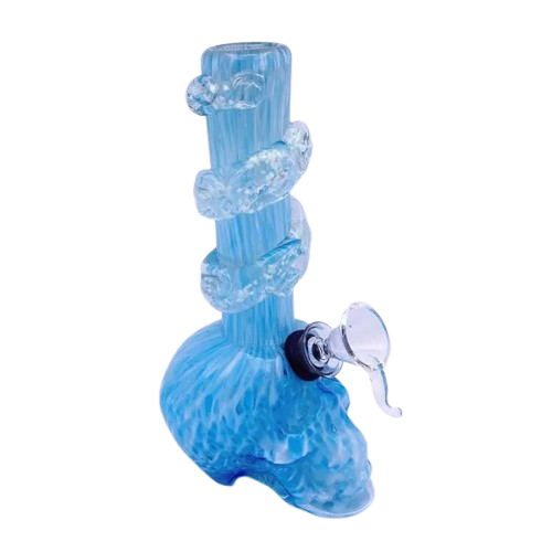 Cheap Glow In The Dark Skull Bong 18cm Waterpipe