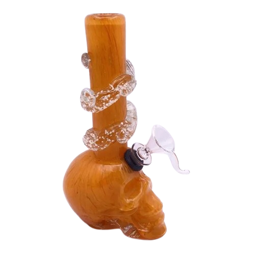 Cheap Glow In The Dark Skull Bong 18cm Waterpipe