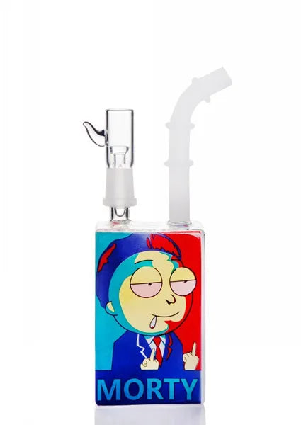 Cheap Rick & Morty Juice Box Bong 20cm Waterpipe