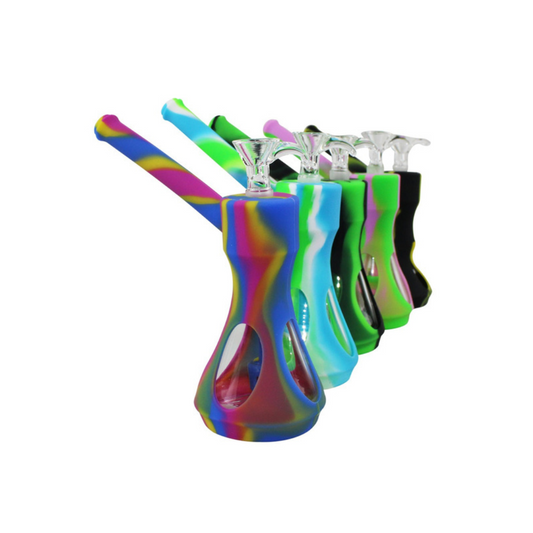 Cheap Silicone Hybrid Bubbler Bong 16cm Waterpipe