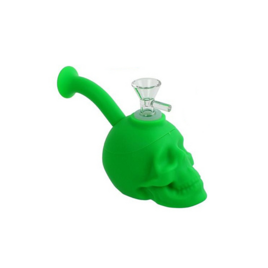 Cheap Silicone Skull Bong 10cm Waterpipe