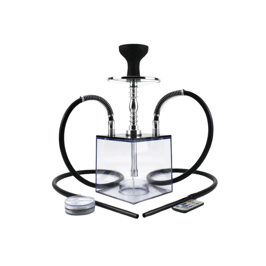 LED Cube Hookah 41cm (2 Hoses)