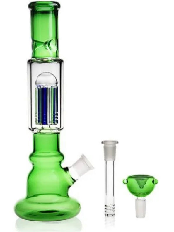 Green & Blue Tree Percolator Bong 30cm