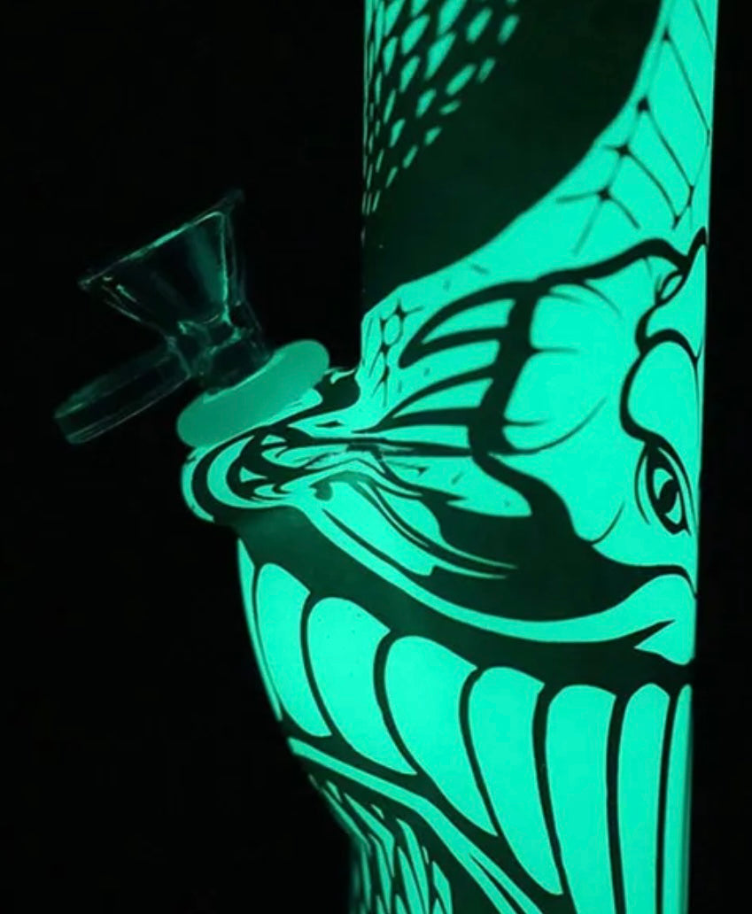 Silicone Glow In The Dark Cobra Bong 35cm