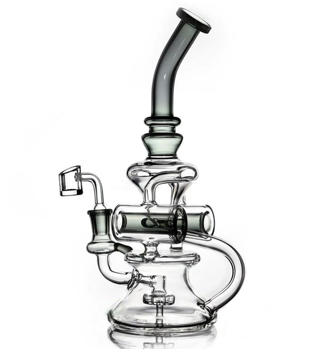 Blue Black Recycler Dab Rig 25cm