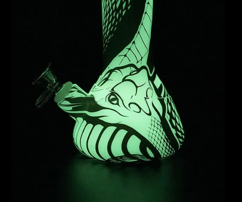 Silicone Glow In The Dark Cobra Bong 35cm