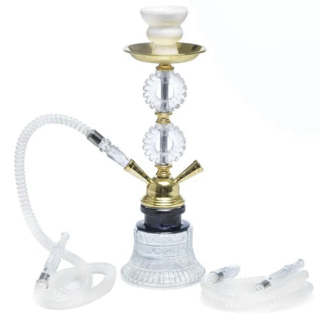 Double Loop Hookah Pipe 34cm (2 Hoses)