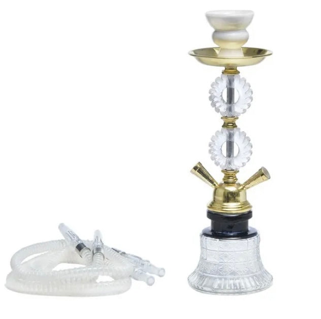 Double Loop Hookah Pipe 34cm (2 Hoses)