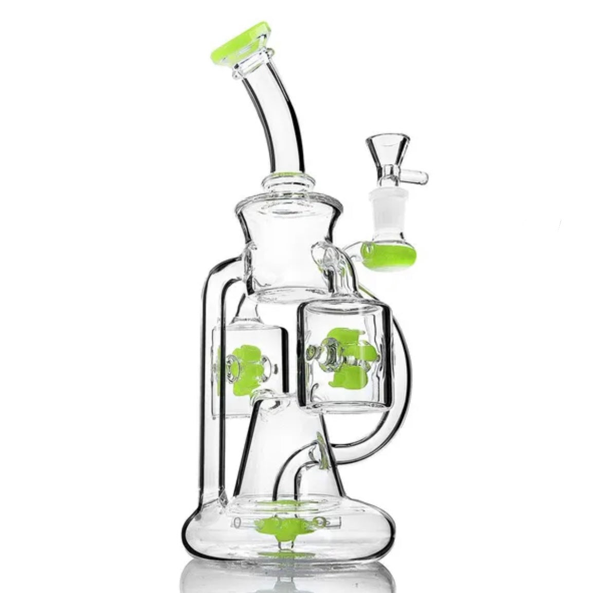 Green Large Recycler Bong 25cm