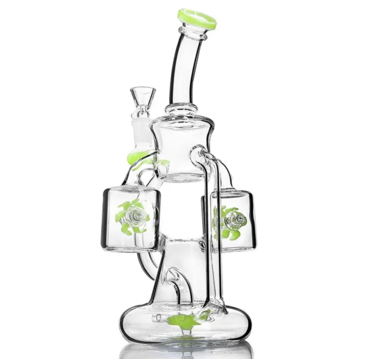 Green Large Recycler Bong 25cm