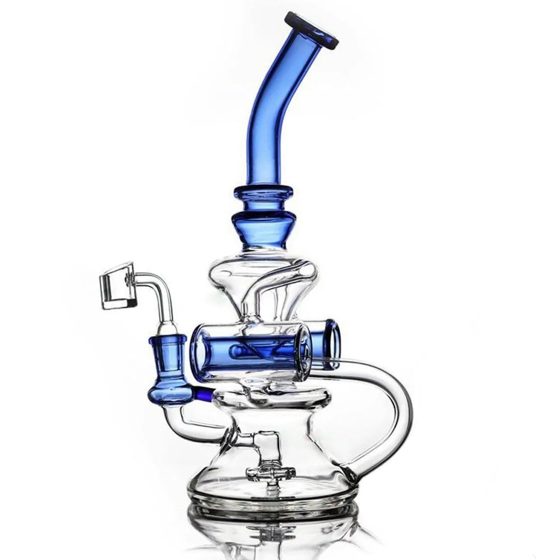 Blue Black Recycler Dab Rig 25cm